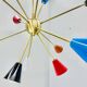 Gorgeous multicolor mid century sputnik chandelier - 12-light ceiling pendant, 36" diameter