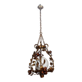 Suspension en fer forgé et enfeuille d'or, Espagne, années 1970