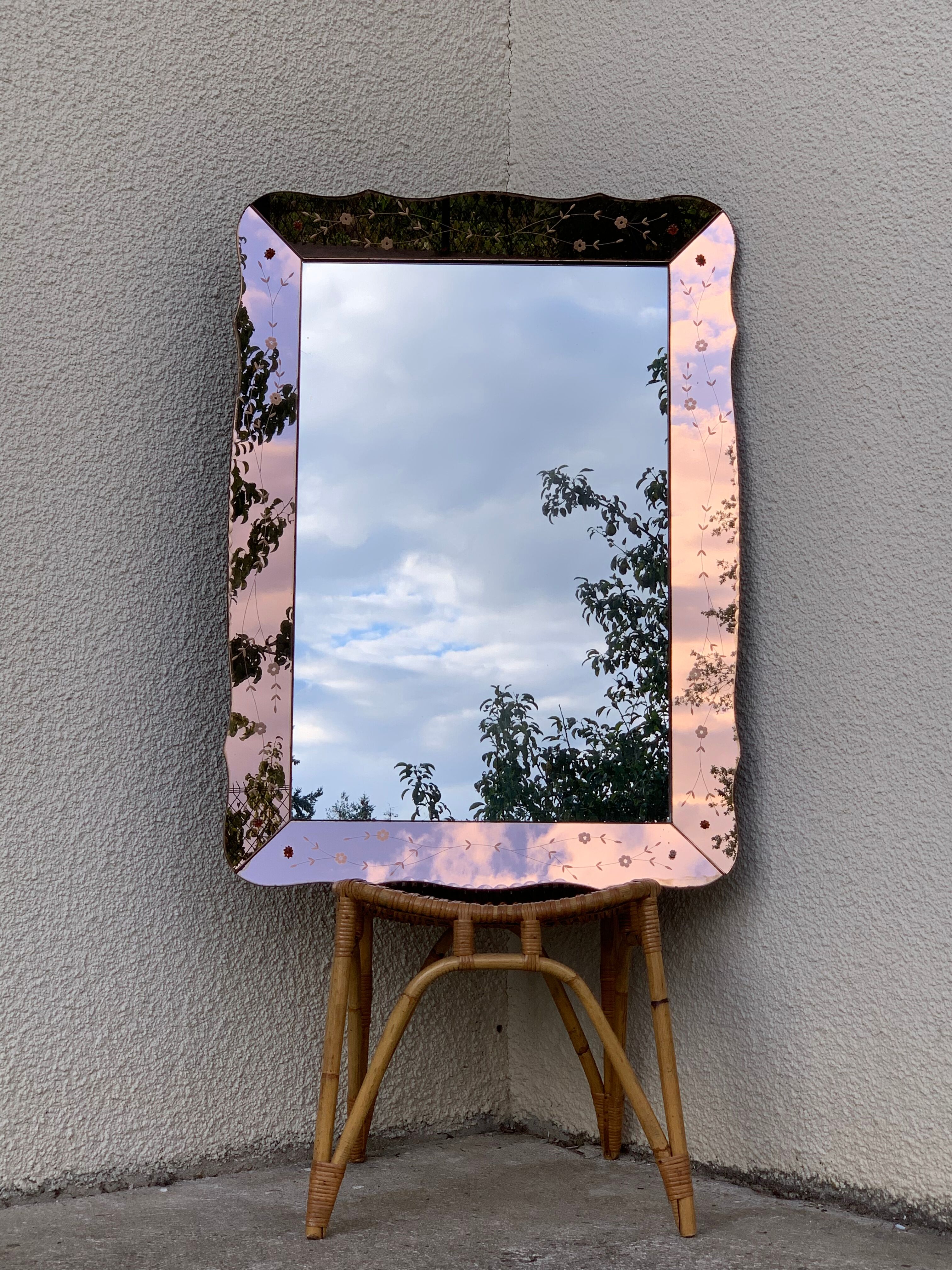 Venetian mirror art deco 1950 70x98