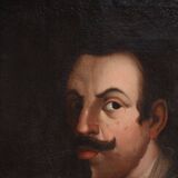 Antique Spanish painting portrait of a gentleman from the 18th century