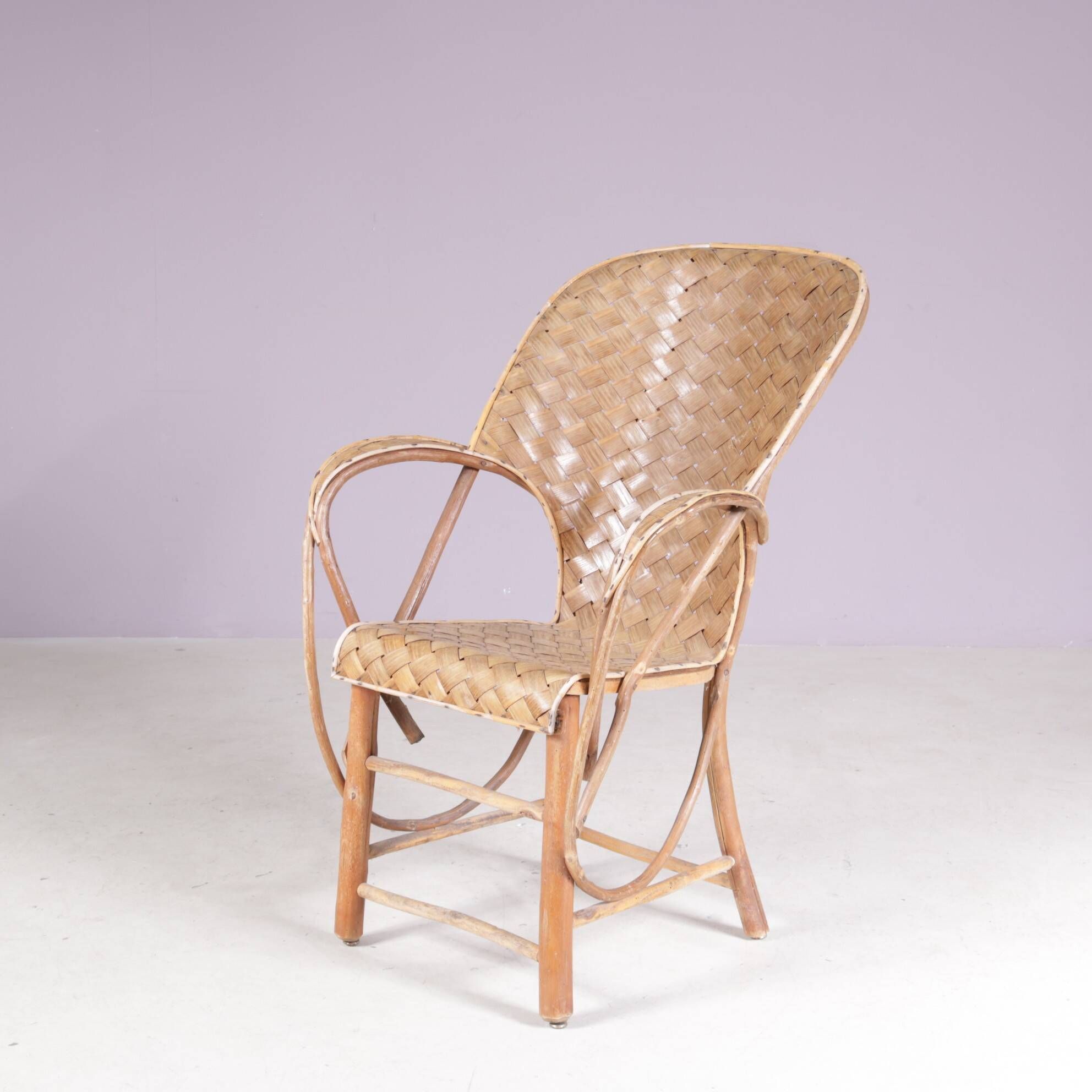 1950s Rare wooven chair (commissioned by le Corbusier)
