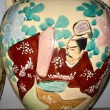 Pair of large Japanese Satsuma vases 62cm