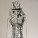Paco Rabanne: jole press early 1990s vintage fashion illustration.
