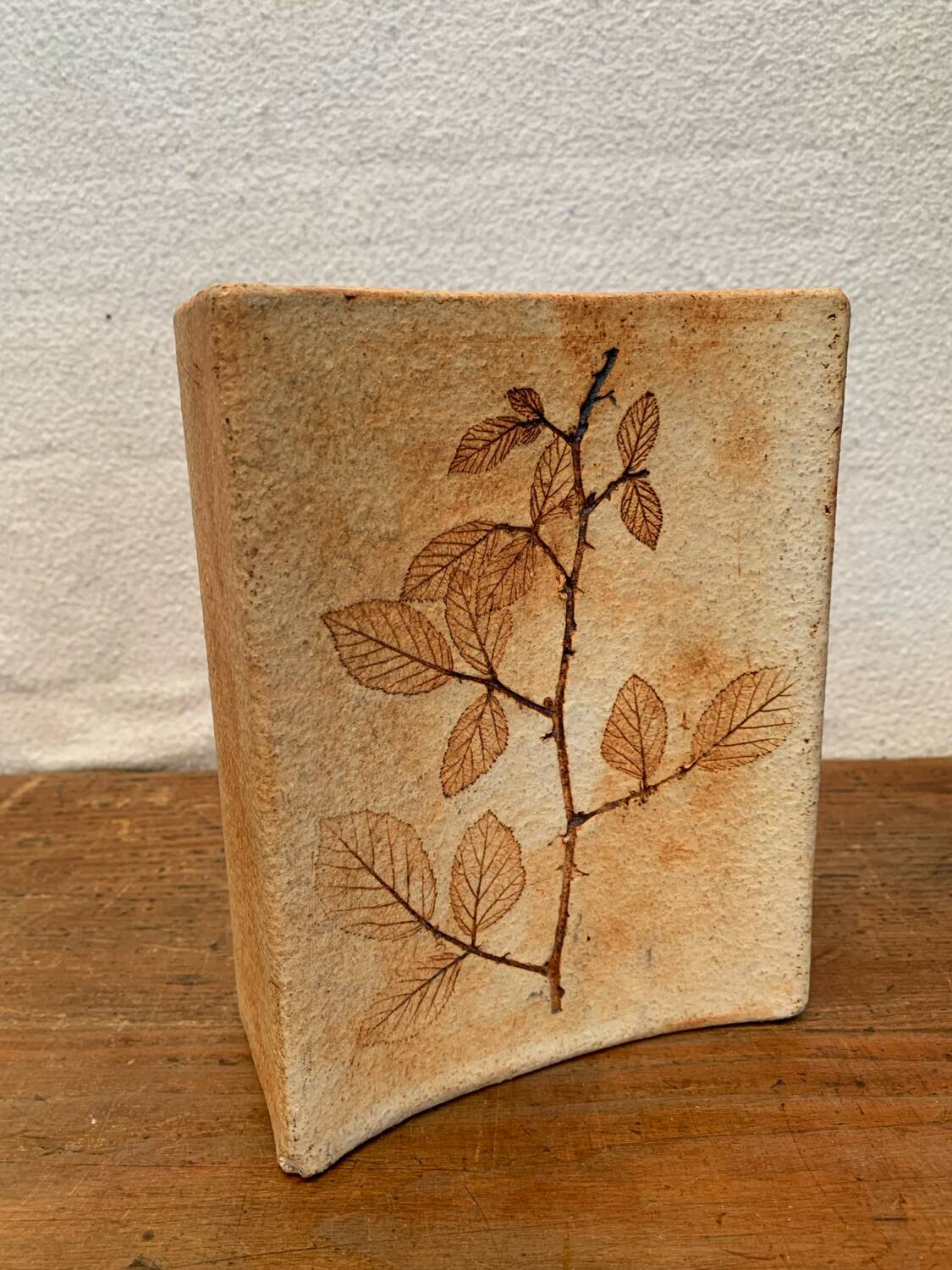 Ceramic Vase Vallauris Raymonde Leduc Herbarium Vintage