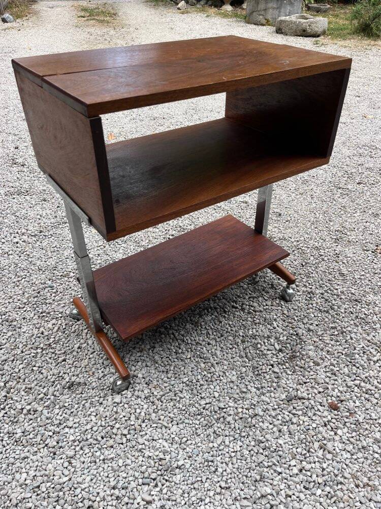 Vintage wood and metal console