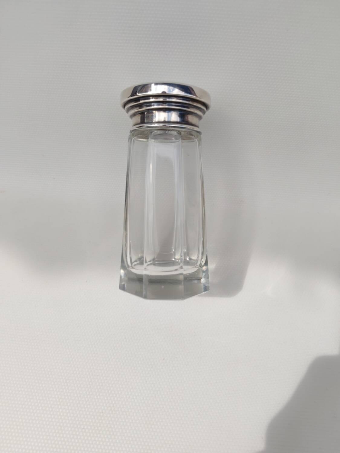 Crystal and sterling silver shaker by Louis Coignet.