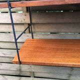 String shelf wood and metal 60s Sweden