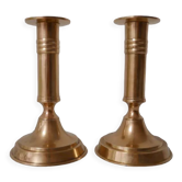 Set of 2 brass candle holders