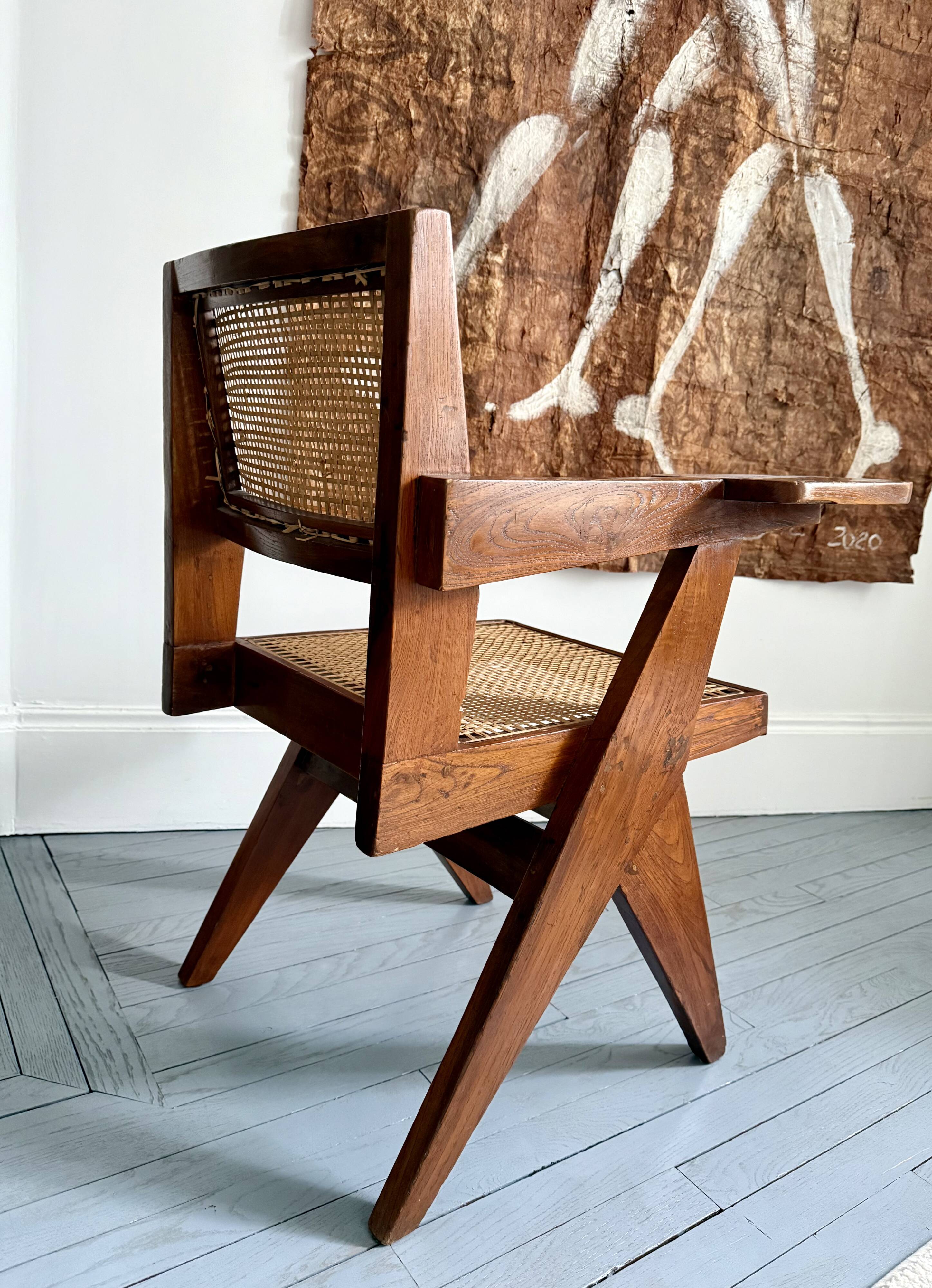 Pierre Jeanneret chaise modèle à  écritoire