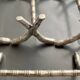 11 silver-plated metal knife rests, Art Nouveau, Morlot