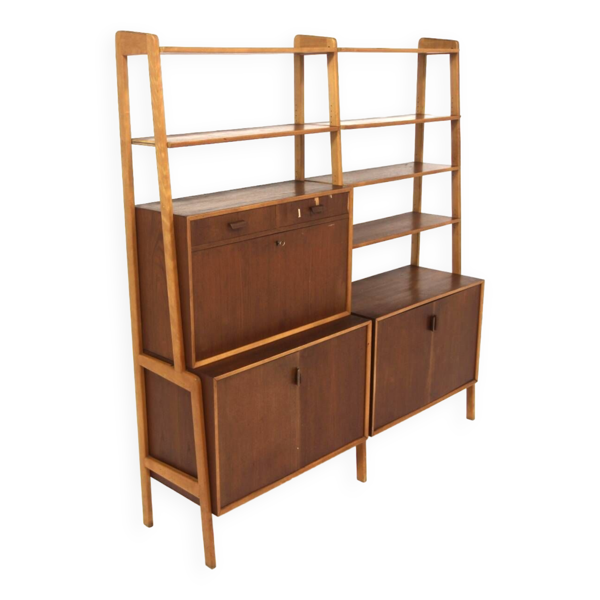 Secrétaire scandinave en teck, Bräntorps, Suède, 1960