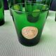 6 Verres vintage avec médaillons dorés