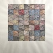 Contemporary school: mixed technique on paper, Untitled (shell), circa 2021