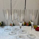 17 Baccarat crystal flutes, Dom Pérignon model