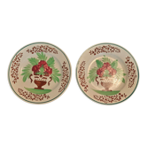 Assiettes plates Sarreguemines fin XIXème série de deux