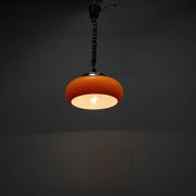 Suspension Harvey Guzzini Orange Space Age, Italy, 1970s