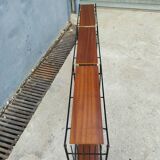 Flexible shelves metal teak