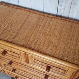 Rattan chest of drawers