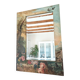 Very large mirror painted in Victorian style.