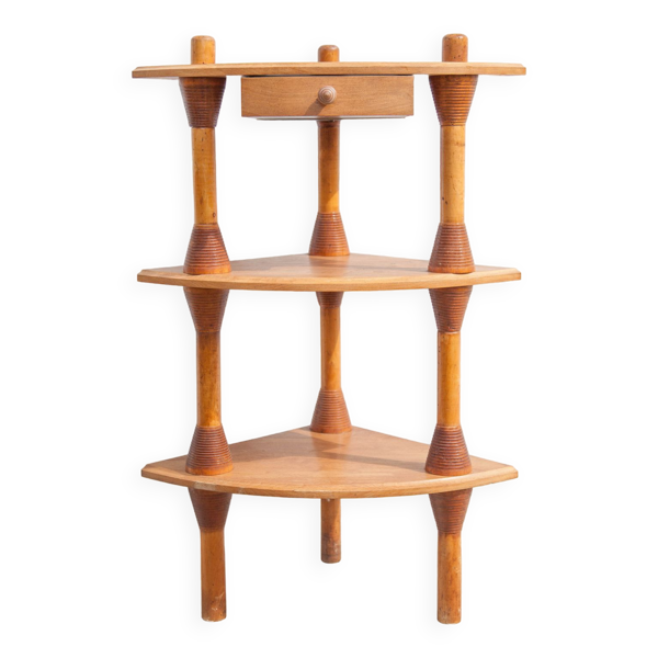 Etagère d'angle en bois