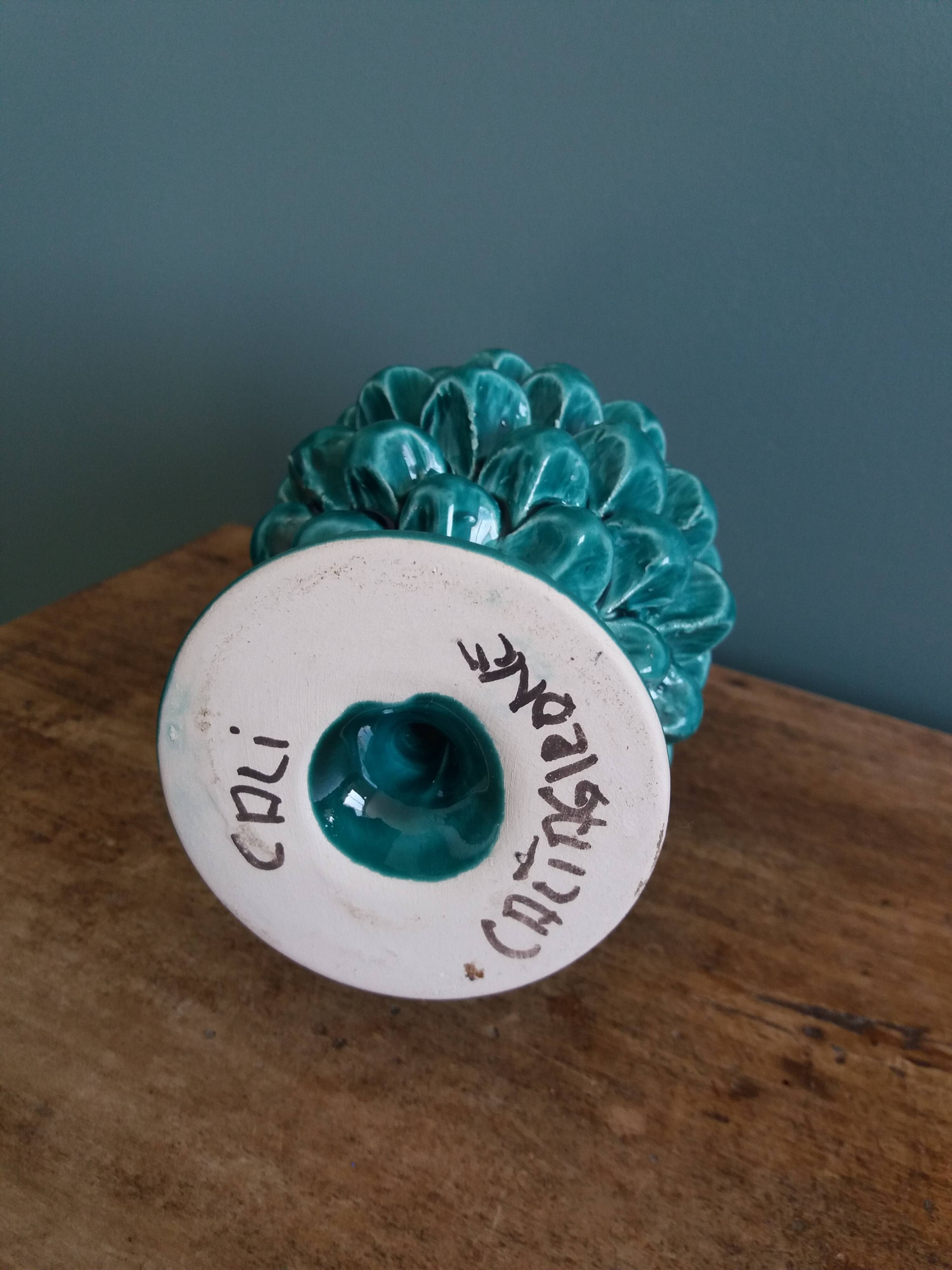 Pigna pine cone signed Cali, Caltagirone in Sicily