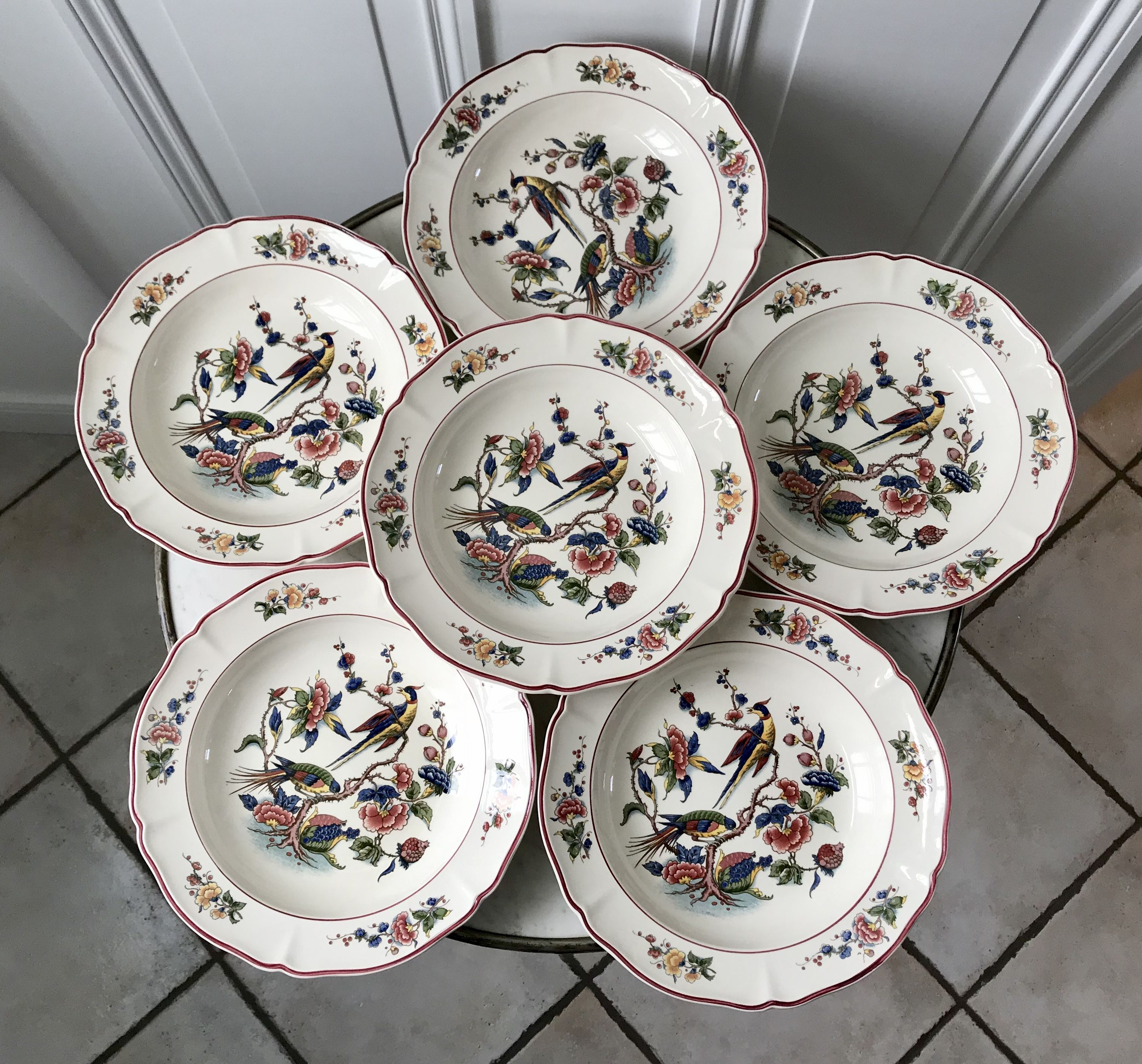 Set of 6 hollow plates Villeroy & Boch model Phoenix years 50-60