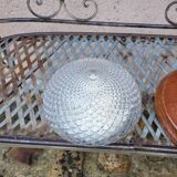 Round molded glass ceiling light