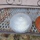 Round molded glass ceiling light