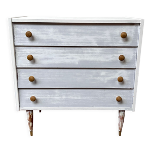 Commode blanche vintage