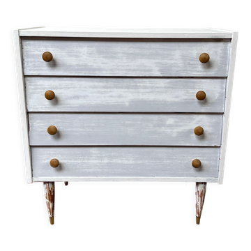 Commode blanche vintage