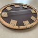 Old oval mirror stitched