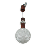 Suspension en verre et bois, 1960