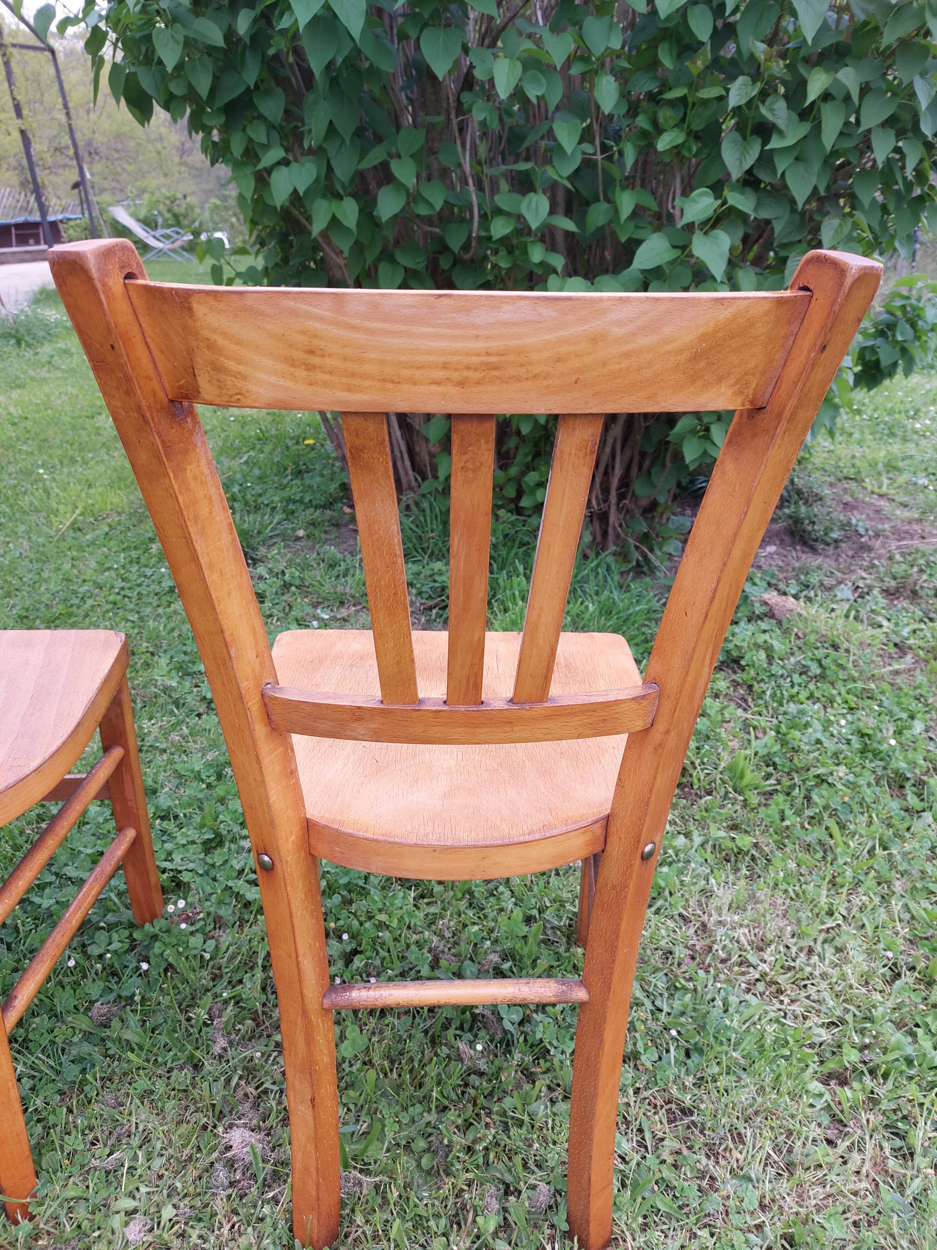 6 sanded bistro chairs