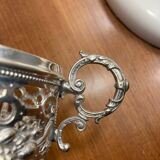 Sugar bowl, silver-plated bonbonnière, late 19th century.