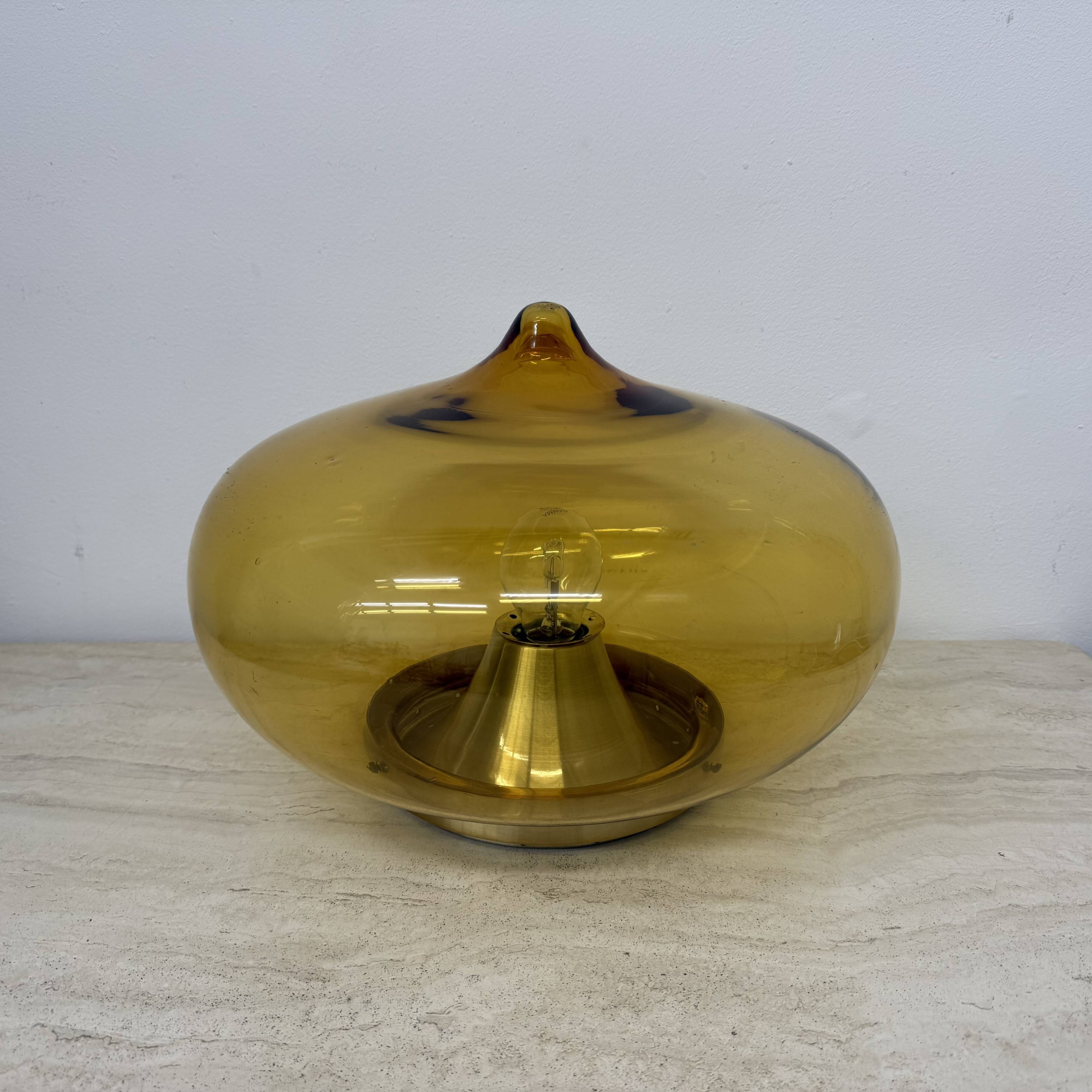 Plafonnier en verre Dijkstra du milieu du siècle, Space Age, années 1970