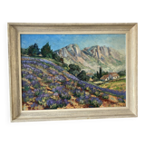 Signed mountain landscape
