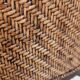 Fauteuil rotin tressé et bois exotique