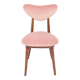 Mid-century light pink velvet heart-shaped chair, Europe, 1960s.
