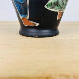 Ceramic vase by Hans Schneider in Steffisburg, Switzerland, folk art, vintage