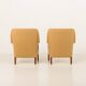 Scandinavian mid century lounge chairs in teak and wool, set of 2, 1960s