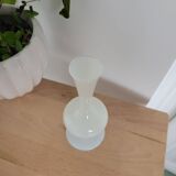 White opaline soliflore vase