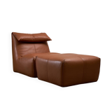 Le Bambole Lounge Chair & Footrest by Mario Bellini for B&B Italia, 1972