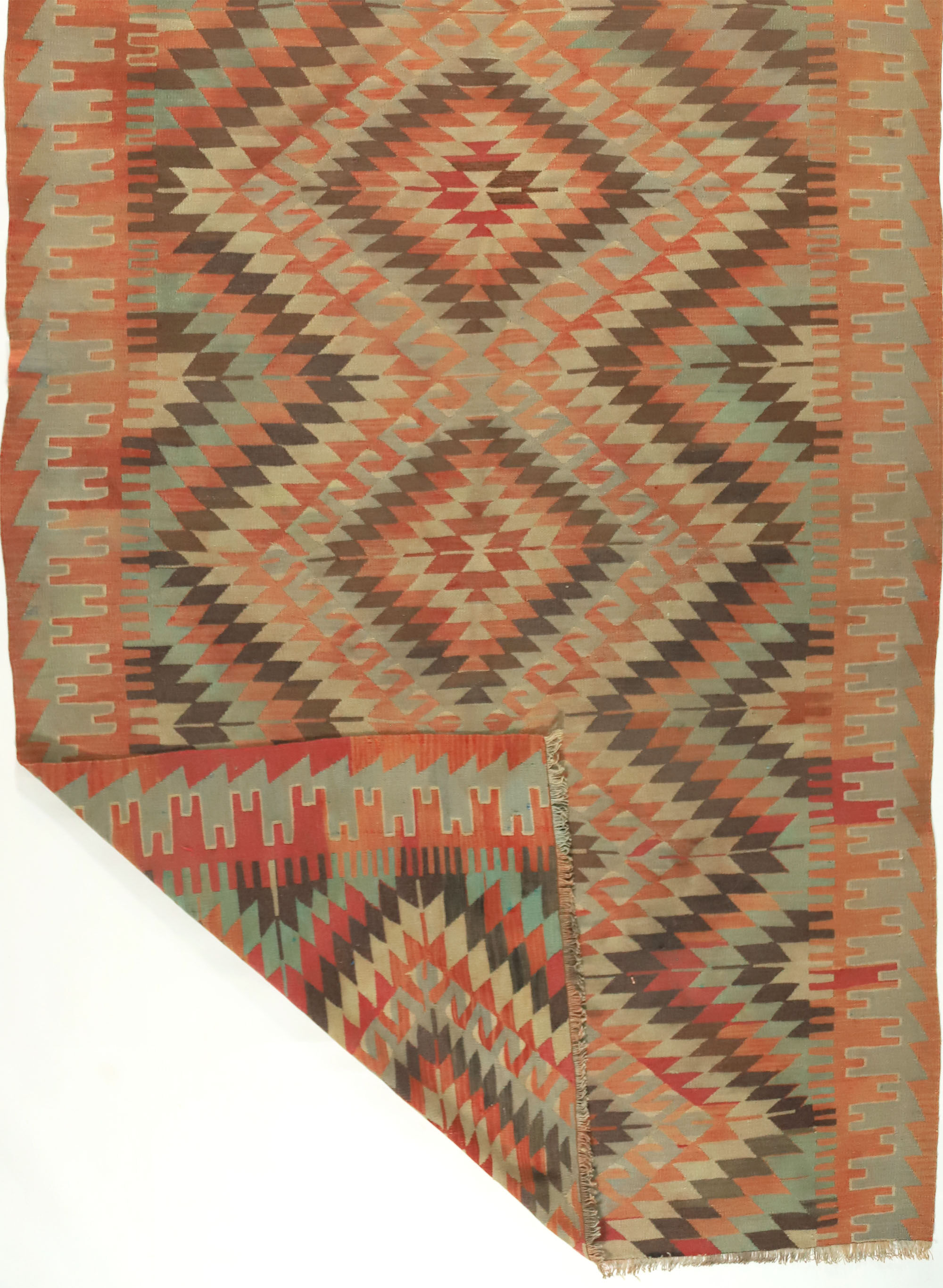 Anatolian handmade kilim rug 310 cm x 178 cm