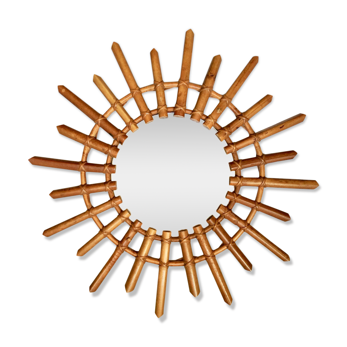 Mirror rattan sun 58 cm years 60