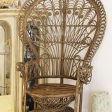 Armchair Emmanuelle Peacock Rattan