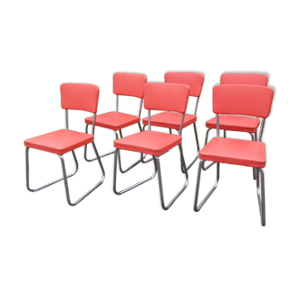 Lot of 6 chairs feet metal sleds