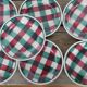 Série de 12 assiettes à dessert vintage en céramique par la Faïencerie Nouvelle, Givors France