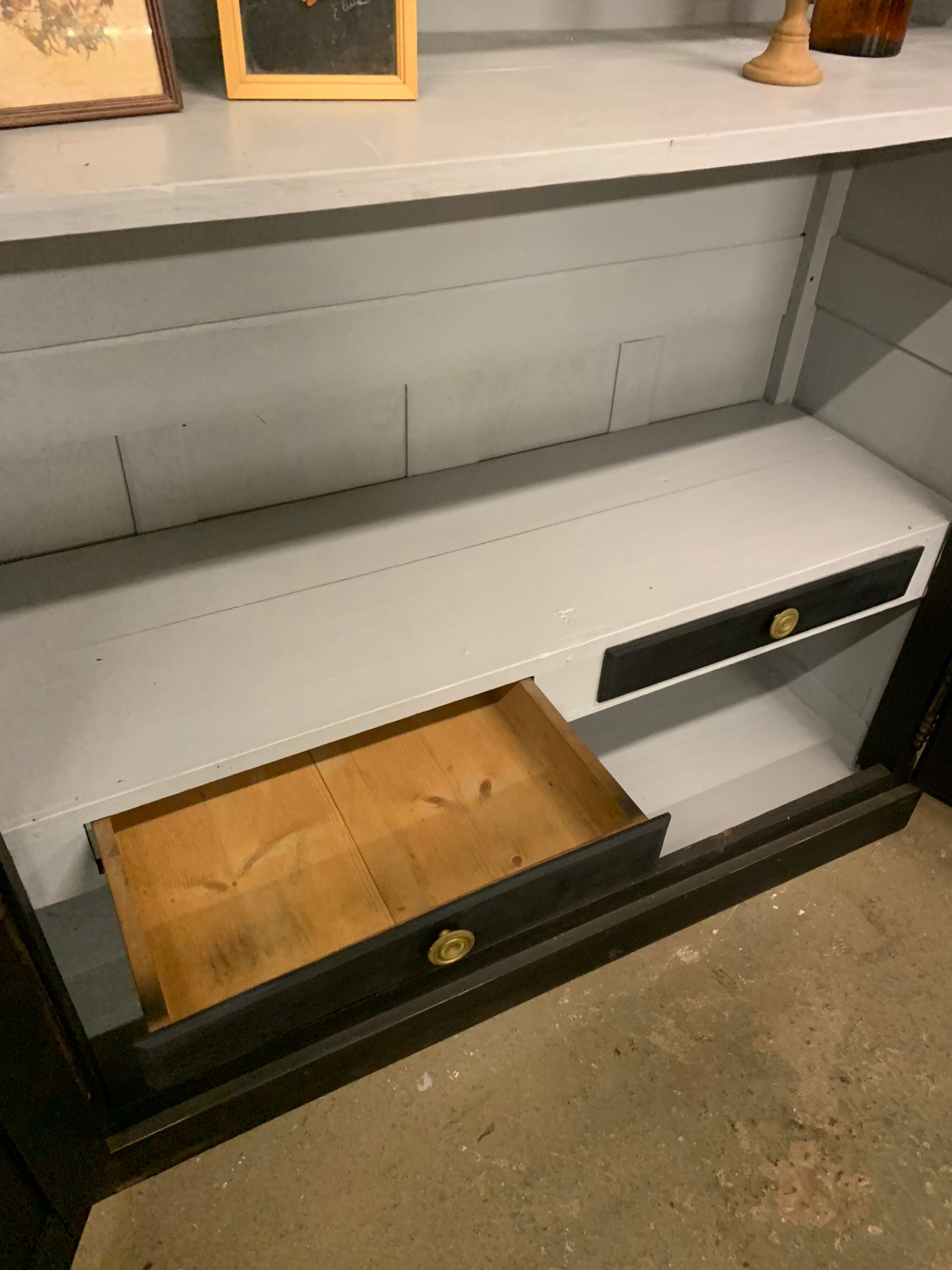 Old library in oak 19th