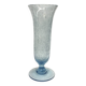 Blue bubble glass vase