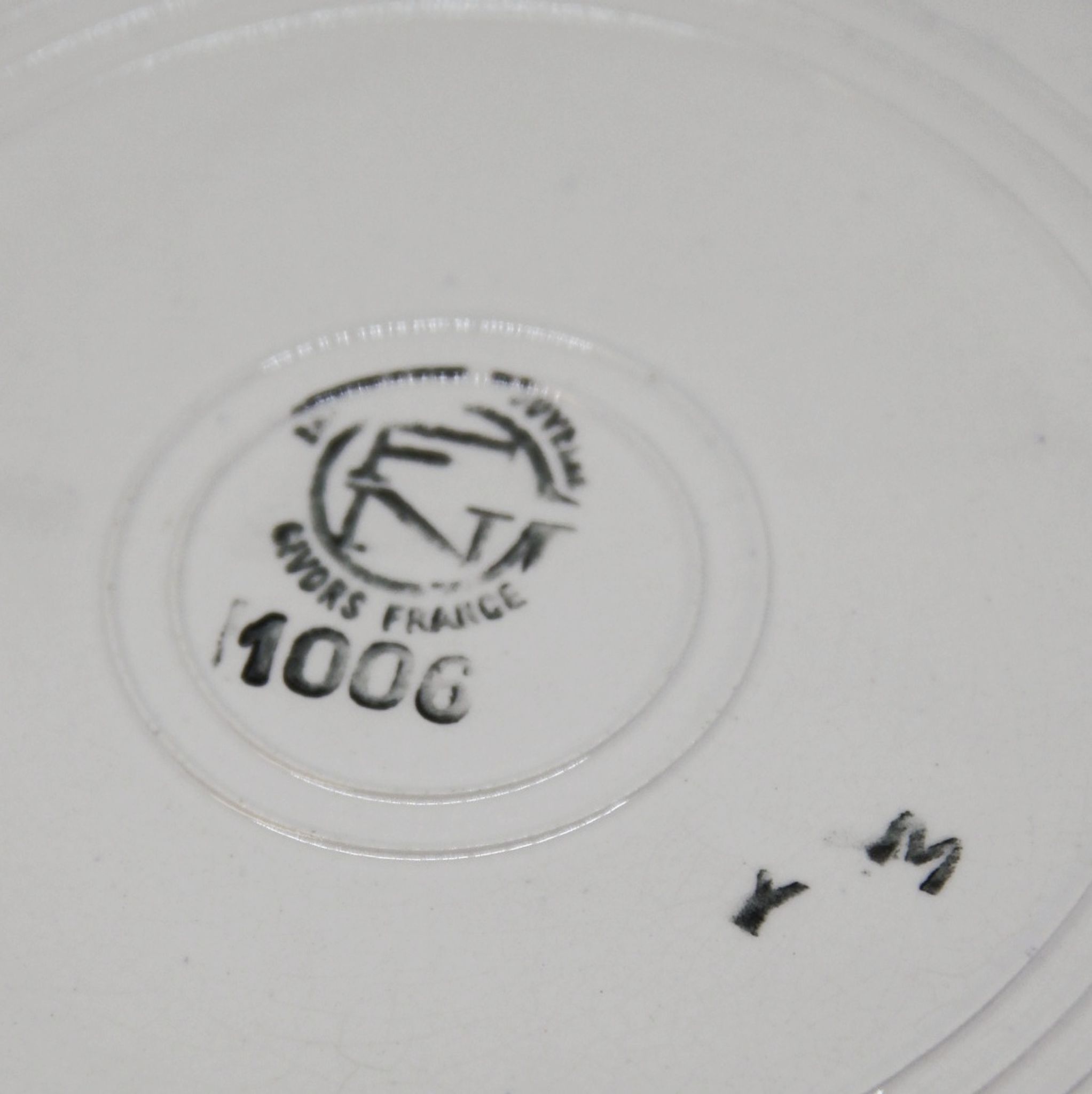 Lot of 4 hollow plates 1006 of Givors earthenware